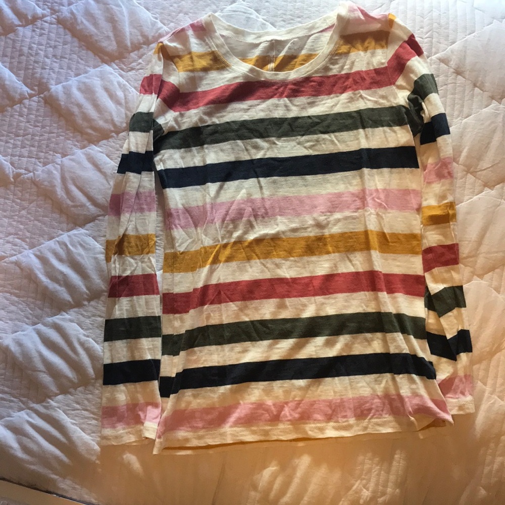 Striped long sleeve Caslon tee